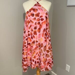 Milly Pink and Orange Halter Dress. New with tags.